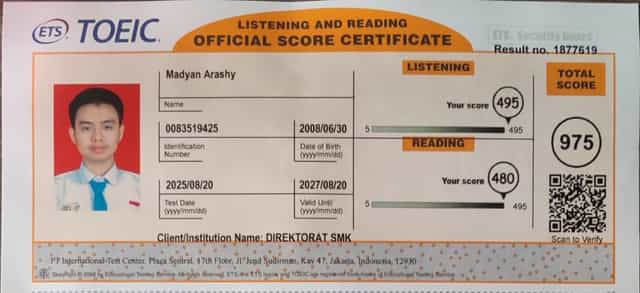 TOEIC English Test project screenshot